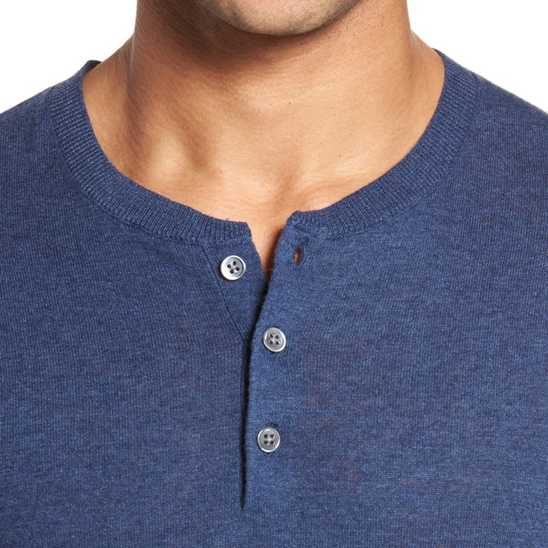 Long Sleeve Henley Sweater